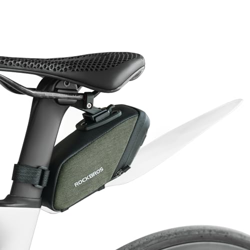ROCKBROS Fahrrad Satteltasche Fahrradsitz Tasche Fahrradtasche mit Durchsichtigen PVC Kotflügel für Mountainbikes und Rennräder von ROCKBROS