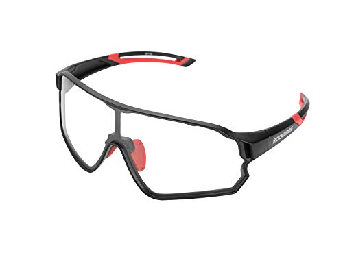 ROCKBROS Sonnenbrille Selbsttönend Fahrradbrille Damen Herren Photochrome UV400 Transparente Selbsttönende Brille zum Radfahren, Motorradfahren, Autofahren, Laufen, Angeln, Golf, Biking Outdoor von ROCKBROS