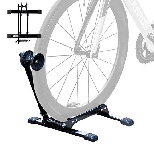 ROCKBROS Fahrradständer Fahrrad Faltbar Hinterradständer aus Kohlenstoffstahl Ideal für 24-27,5” Mountainbikes, Rennräder, Falträder von ROCKBROS