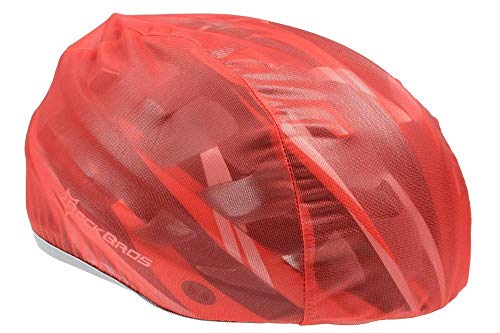 ROCKBROS Helmüberzug Regenüberzug Regenkappe Abdeckung Helm Cover Fahrrad Rennrad, Rot von HYSENM