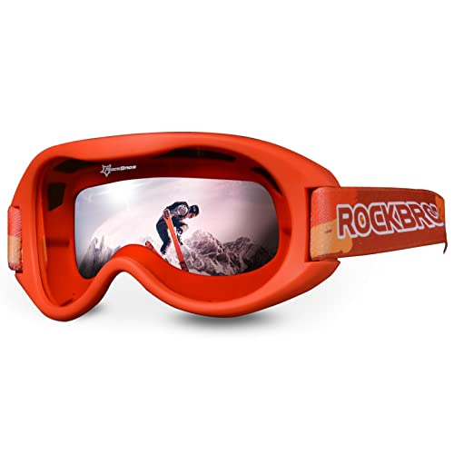 ROCKBROS Kinder Skibrille Snowboard Brille UV-Schutz Schneebrille Winddicht Ski Schutzbrille von ROCKBROS