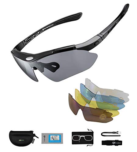 Segeln Brille Weiß SPORTBRILLE POLARISIERT mit WECHSELGLÄSER: Ski Rad Laufen 