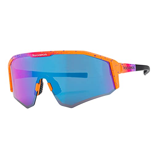 ROCKBROS Polarisierte Fahrradbrillen Damen Herren Sonnenbrille TAC-Gläser + TR90-Rahmen Verstellbarer-Bügel-Design für Radfahren Laufen Angeln von ROCKBROS