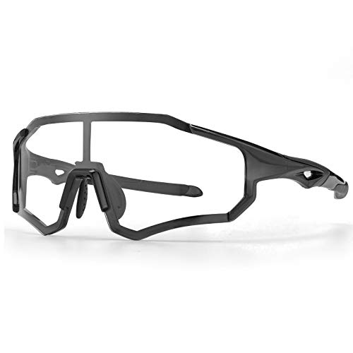 ROCKBROS Radsport Brille Photochrome Herren mit UV400 Schutz Selbsttönende Fahrradbrille TR Rahmen von ROCKBROS