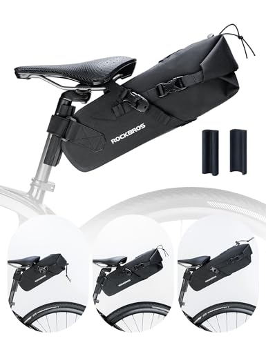 ROCKBROS Satteltasche Bikepacking 3L Fahrradtasche 100% Wasserdicht Tasche für Outdoor Radsport Mountainbikes, Rennräder, Gravelbikes, E-Bikes von ROCKBROS
