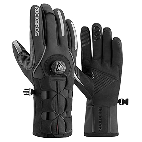 ROCKBROS Skihandschuhe Winter Handschuhe Touchscreen-Design Winddicht Atmungsaktiv Damen Herren Warme Handschuhe für Outdoor Sports Laufen, Motorrad, Fahrrad von ROCKBROS