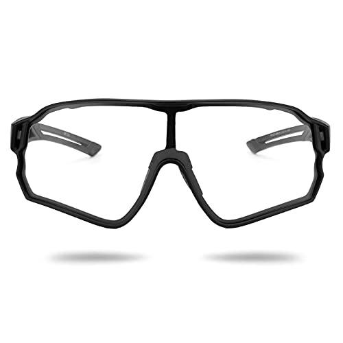 ROCKBROS Sonnenbrille UV-Schutz Brille Klar Photochromatisch Fahrradbrille Sportsbrille für Radfahren Fahren Angeln Golf Herren von ROCKBROS
