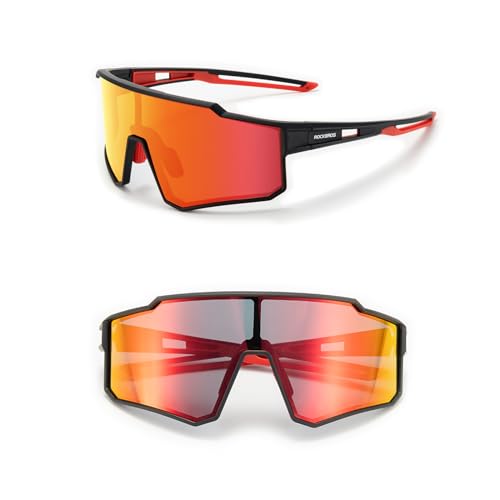 ROCKBROS Sport Sonnenbrille Polarisiert Fahrradbrille Herren Damen Sunglasses UV400 Schutzbrille TR90 Rahmen für Outdoorsport Radfahren Golf von ROCKBROS