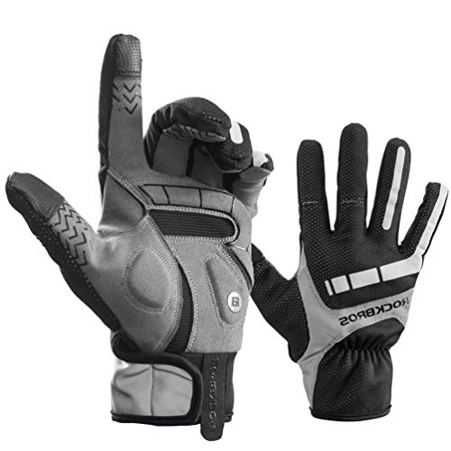 ROCKBROS Handschuhe Frühling Herbst Fahrradhandschuhe Touchscreen Winddicht Handschuhe Vollfinger Winter für Outdoor Sports Laufen, Motorrad, Fahrrad Damen Herren XXL von ROCKBROS