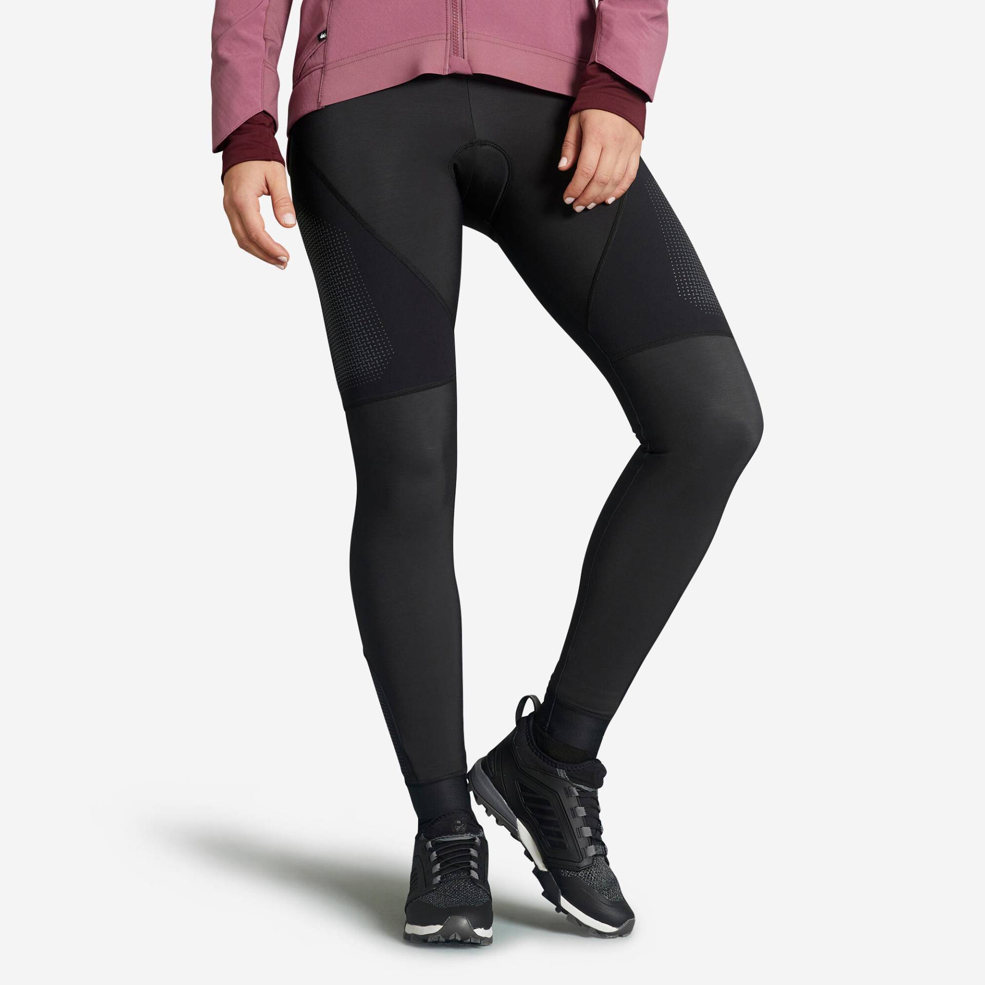 Damen lang Winter Radsport MTB Tights - schwarz von ROCKRIDER