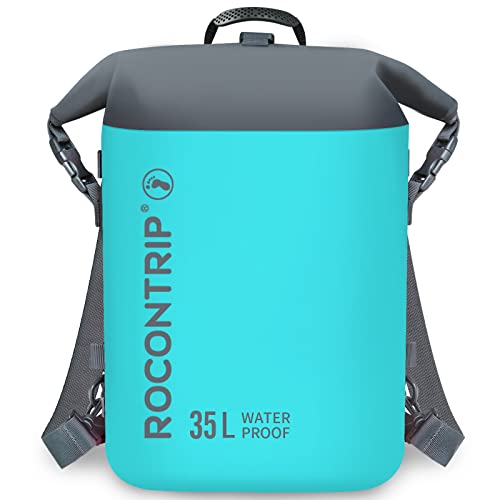 ROCONTRIP Wasserdichter Rucksack mit verstellbarem Schultergurt, robuste Tasche, für Strand, Outdoor, Bootfahren, Angeln, Wandern, Camping, wasserdicht, auslaufsicher von ROCONTRIP