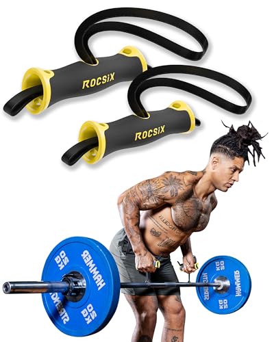ROCSIX - (1Paar Hochleistungs Trainingsgriff für Latzug, Kabelzug und Klimmzug – Ergonomisches Gym Zubehör mit Dynamischer Grifftechnologie – Designed in Germany, Fitness und Bodybuilding Workouts von ROCSIX