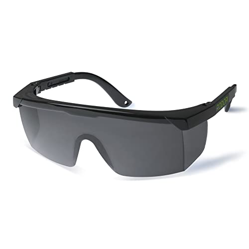 RODOPI UV Schutzbrille ClearVision-Lasercut verstellbar Sicherheitsbrille Anti Fog EN 166 Arbeitsschutzbrille Seitenschutz Überbrille getönt Labor Brille (1 Brille) von RODOPI
