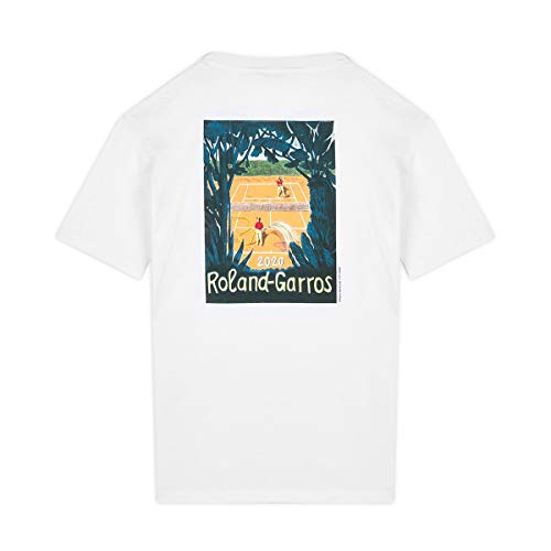 ROLAND GARROS Plakat 2020 T-Shirt Poster 2020 – Offizielle Kollektion – Weiß – aus Baumwolle – für Herren – Größe XL XX-Large weiß von ROLAND GARROS