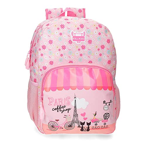 Roll Road Coffee Shop Rosa Schulrucksack 31x42x13 cm Polyester 16.93L von Roll Road