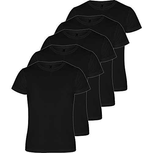 ROLY Herren T-Shirt (5 Stück) Sport | Funktionales T-Shirt für Fitness oder Lauftraining | Atmungsaktiv, Herren, Schwarz , 2XL von ROLY