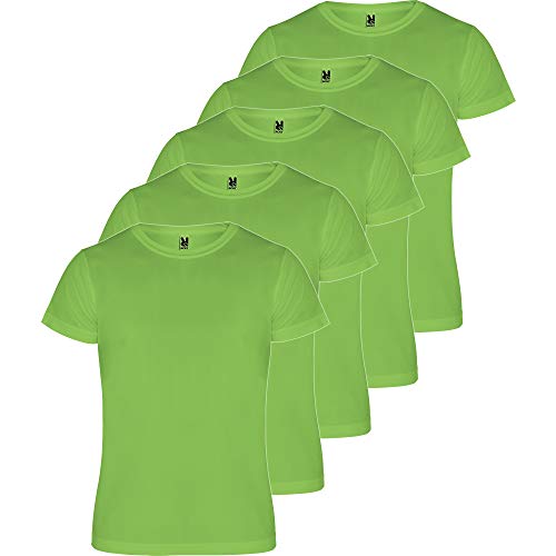 ROLY Herren T-Shirt (5 Stück) Sport | Funktionales T-Shirt für Fitness oder Lauftraining | Atmungsaktiv, Herren, grün, 2XL von ROLY