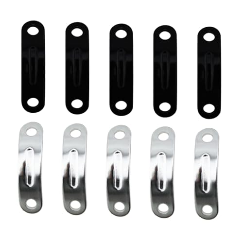 ROMISBABA 10 Stück Teiliges Mini Zeltseil klammern aus Aluminiumlegierung Bogenförmig mit Löchern Leicht und Robust Vielseitig als Windseilhalter und Abspannseil Befestigung Zufällige Farbe von ROMISBABA