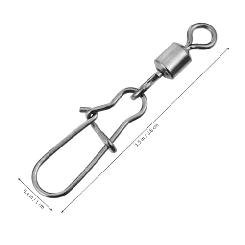 ROMISBABA 100 Stück Teiliges Fishing Rolling Swivels Angler Wirbel mit Flexibler Rotation und Korrosionsschutz Vielseitig für Süßwasser Geeignet für Bass Zander Meerforelle und Weitere von ROMISBABA