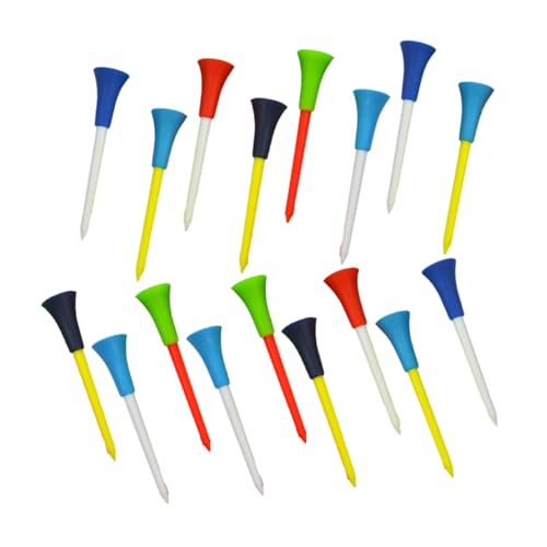 ROMISBABA 15 Stück Teiliges Golfzubehör Kunststoff Golftees Golfballhalter für Training und Spiel Leicht Langlebig und Umweltfreundlich Geeignet für Indoor Outdoor Zufällige Farbe von ROMISBABA