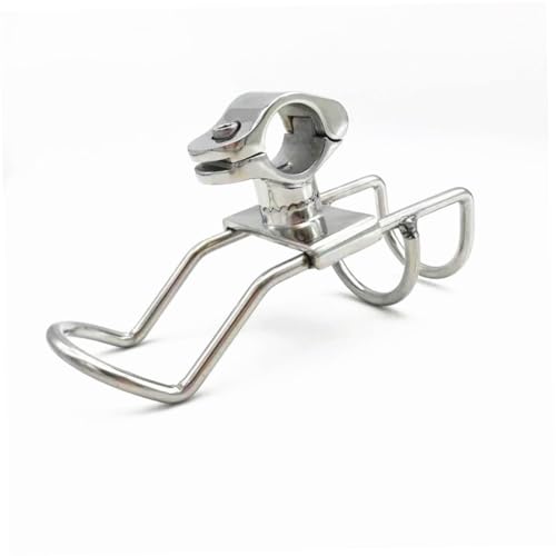 ROMISBABA 2 Stück Edelstahl Angelrutenhalter Drehbar Robust Langlebig Verstellbar Angelrutenständer Bootshalterung Silber für Fischer und Angler von ROMISBABA