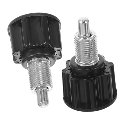 ROMISBABA 2 Stück Ersatz Pull Pin Federknopf aus Abs für Heimtrainer Fitnessgeräte Höhenverstellbar Sicher Stabil Kompatibel mit Trainingsbänken und Indoor Fahrrädern Schwarz von ROMISBABA