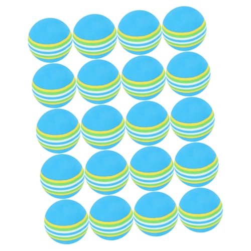 ROMISBABA 20 Stück Teiliges Indoor Golf Übungsbälle Elastische Rainbow Practice Bälle für Sicheres Putting Training Drinnen und Draußen für Anfänger und Golffans von ROMISBABA