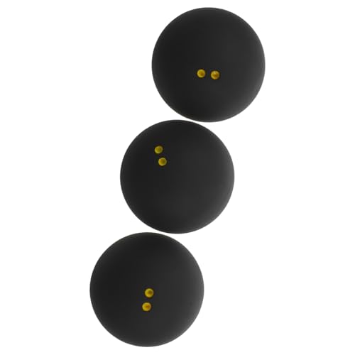 ROMISBABA 3 Stück Double Dot Squashbälle Hochelastische Gummibälle für Anfänger Training und Wettkampf Strapazierfähige Sport Racketsbälle Internationaler Standard von ROMISBABA