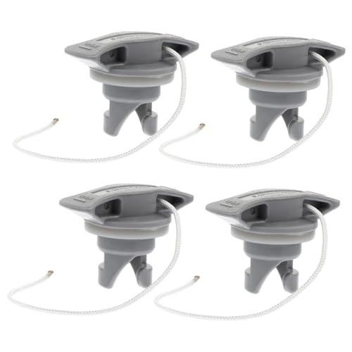 ROMISBABA 4 Stück Teiliges Kayak Ventilkappen aus Langlebigem Material Auslaufsicheres Design für Aufblasbare Boote und Schlauchboote Luftventilabdeckung für Kajaks Kanus und Aufblasbare von ROMISBABA
