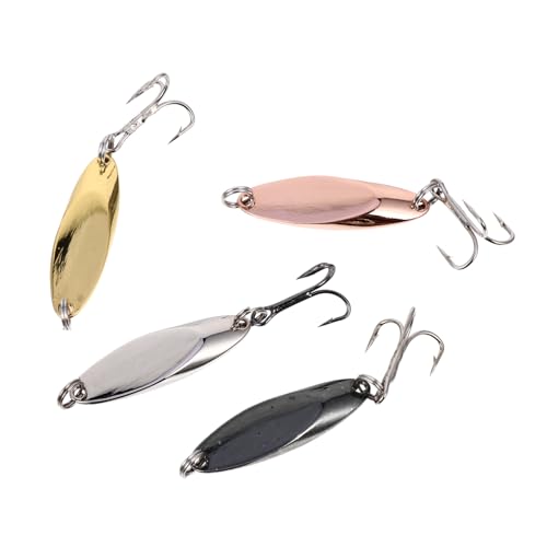 ROMISBABA 4 Stück Teiliges Metall Angelköder Forellenköder Langlebige Blinker Spoon Köder für Süßwasserangeln mit Einzelhaken ROMISBABA 4 Stück Teiliges Metall Angelköder Forellenköder Langlebige Blinker Spoon Köder für Süßwasserangeln mit Einzelhaken von ROMISBABA