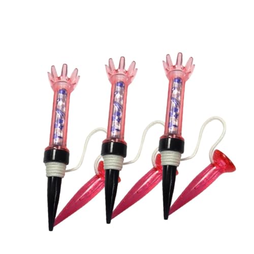 ROMISBABA 5 Stück Teiliges Golf Tees Set aus Langlebigem Kunststoff mit Magnetischem Trainingseffekt Leichte Robuste Kunststofftees in Rot für Präzises Golftraining und Verbesserte von ROMISBABA