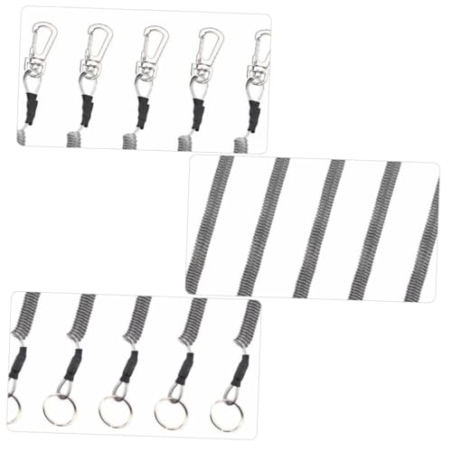 ROMISBABA 6 Stück Teiliges Elastisches Spiralseil Fischerruten Schutzseil für Angler Dehnbares Robustes Angelzubehör für Damen und Herren Leicht Flexibel und Langlebig von ROMISBABA