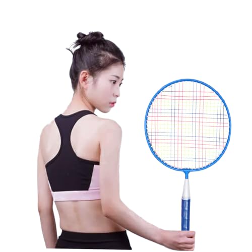 ROMISBABA Badminton Set mit Schlägern und Bällen Langlebiges Nylon Material Leichtes Outdoor Sportspielzeug Farbig Lackiert Tragbar für Erholung und Schulspiele Blau von ROMISBABA