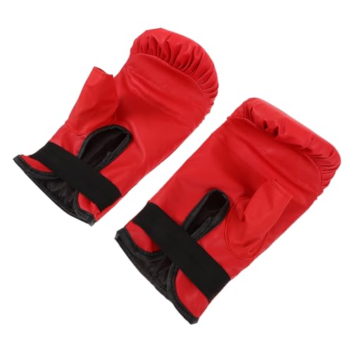 ROMISBABA Boxhandschuhe Atmungsaktiv und Ergonomisch mit Breitem Handgelenk für Sicheren Halt Stoßdämpfend und Strapazierfähig für Training Sparring und Kickboxen Unisex Rot von ROMISBABA