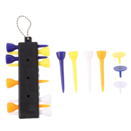 ROMISBABA Golfzubehör Teiliges mit Divot Tool Ball Marker Tee Holder aus Kunststoff mit Schlüsselanhänger für Golfer Tragbar und Praktisch für Golfbags und Cart von ROMISBABA