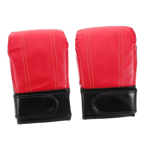ROMISBABA Halb Fingerlose Thai Boxing Gloves Karate Kickboxhandschuhe Trainingshandschuhe Rot Atmungsaktiv Strapazierfähig Für Thaiboxen Karate Taekwondo Kampfsport von ROMISBABA