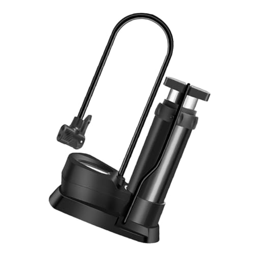 ROMISBABA Hochdruck Fußluftpumpe mit Manometer Vielseitige Tragbare Pumpe für Fahrrad Motorrad Auto und Sportbälle Inklusive Schlauch Schnelle und Bequeme Aufpumpfunktion von ROMISBABA