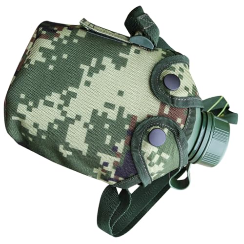 ROMISBABA Militärische Aluminium trinkflasche Wasserflasche mit Karabiner Outdoor Camping Wandern Überlebensausrüstung Robust Langlebig Auslaufsicher für Abenteuer von ROMISBABA