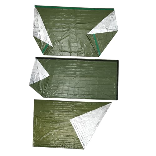 ROMISBABA Notfallschlafsack Camping Ultraleicht PE Isolierdecke Wasserdichter Überlebensschlafsack mit Isolierzelt für Outdoor Abenteuer und Notfälle von ROMISBABA
