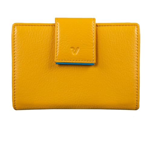 RONCATO Pocket Geldbörse Damen echtes Leder, gelb von RONCATO