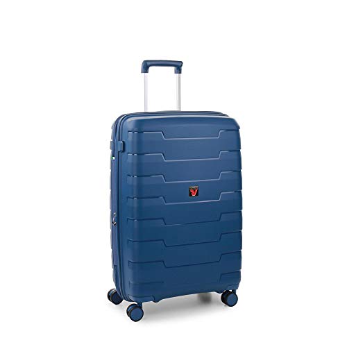 RONCATO Skyline Erweiterbar Mittelgrosse Koffer blau 4 räder mit TSA Schloss von RONCATO