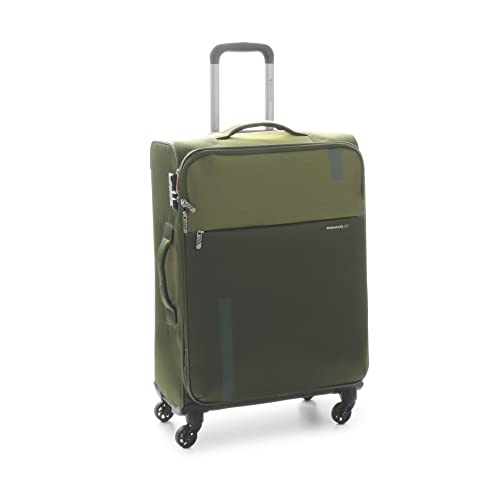 RONCATO SPEED Koffer, mittelgroß, 78 cm, erweiterbar mit Reißverschluss, TSA-Verschlusssystem, Militärgrün, militär-grün, Media von RONCATO