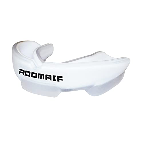 ROOMAIF Gel Mundschutz/Zahnschutz, für Muay Thai, Boxen, Kampfsport Eishockey, Rugby DE (Weiß, Adulte (11 ans et Plus)) von ROOMAIF