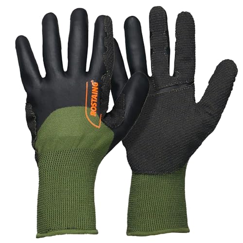 ROSTAING Handschuhe SARMENT - Ein Paar Schutzhandschuhe zum Beschneiden und Ziehen von Weinrebenholz - Idealer Schutz bei kaltem und feuchtem Wetter - Handschuhe für die Baumpflege - Khaki von ROSTAING
