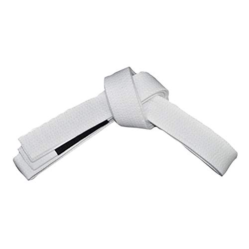 ROX Fit BJJ Belt Adult Size - Erwachsenengröße Brasilianischer Jiu-Jitsu-Gürtel aus 100% Baumwolle für langlebiges und leichtes Design Für den Wettbewerb geeignet BJJ Gi Belts Weiß (A0 (240 cm)) von ROX Fit