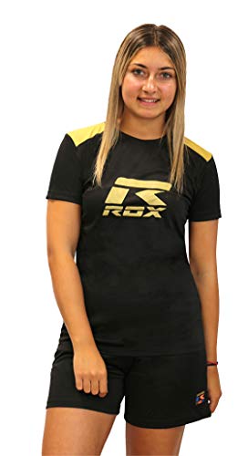 ROX Mädchen Camiseta R, Schwarz/Goldfarben, One Size von ROX