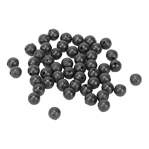 RPGJSLKF Weiche Gummi-Angelperlen, runde Kunststoff-Rig-Perlen, Angelschnur-Stopper-Set, weiche Gel-Perlen, die das Angelzubehör attraktiver Machen (Black) von RPGJSLKF
