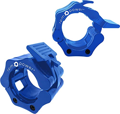 RPM Power Lockjaw Collar Clamps - Langhantelklemmen zum Sichern von Langhanteln beim Gewichtheben, Langhantel-Collar Clamps (Blau) von RPM Power