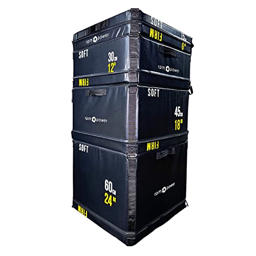 RPM Power Stapelbare Pylometrische Box 4er-Set – stapelbare Plyo-Box für Plyo-Training, Cross-Training, Heim-Fitness, Boxspringübungen, Sprungübungen und Plyometrie von RPM Power