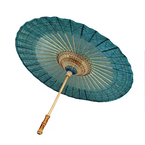 RR-YRL Dunkelblauer Ölpapierschirm, Sonnenschutz Regenschirm Im Freien, Tanzschaufel Prop -Regenschirm, Klassischer Handgefertigter Regenschirm von RR-YRL